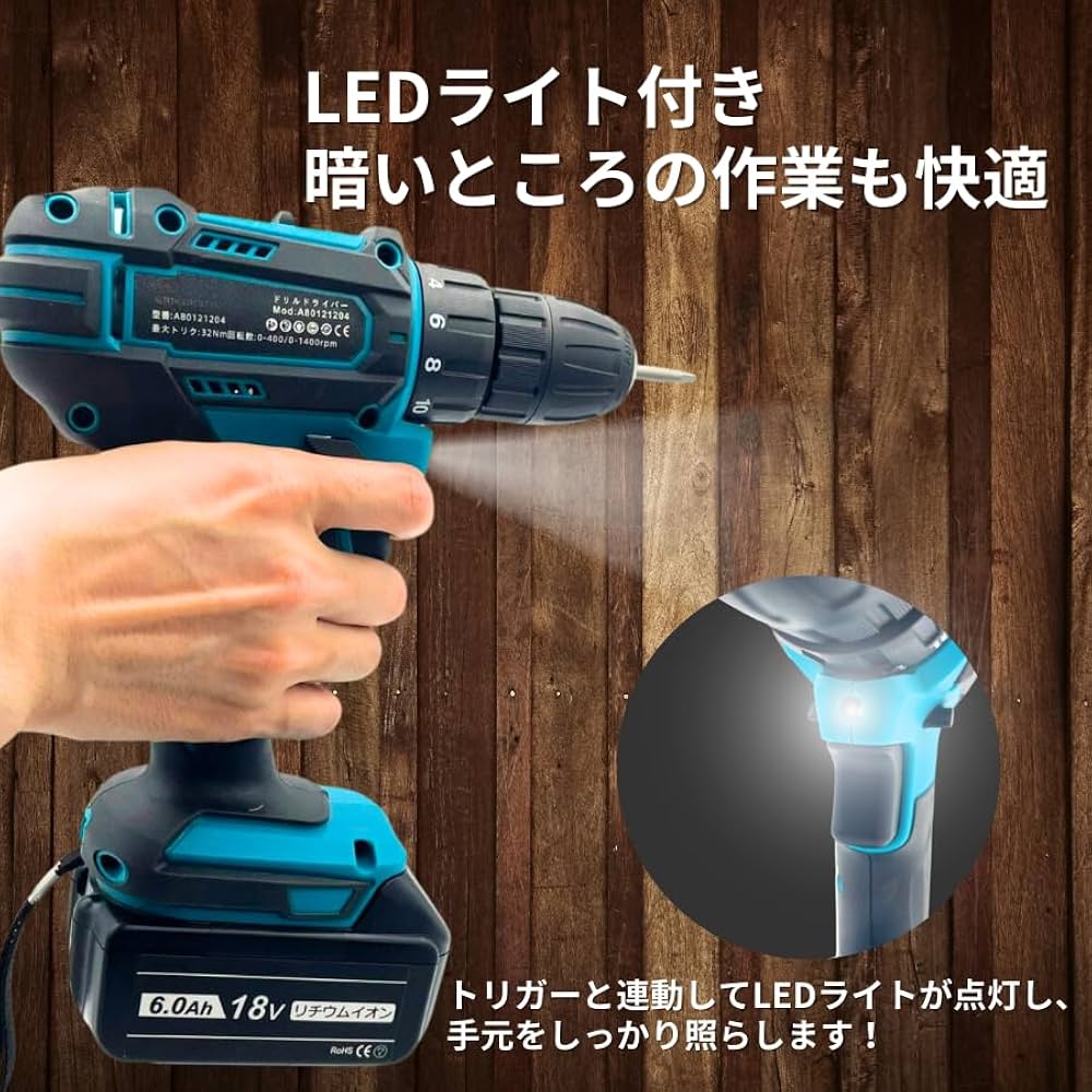 Amazon | 大宝堂 マキタ互換品 ドリルドライバー コードレス